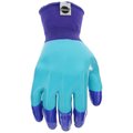 Miracle-Gro MG30855WSM Breathable Garden Gloves, Women's, SM, Latex Coating, Rubber Glove, Blue MG30855/WSM